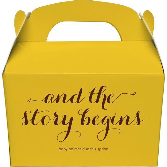 And the Story Begins Gable Favor Boxes
